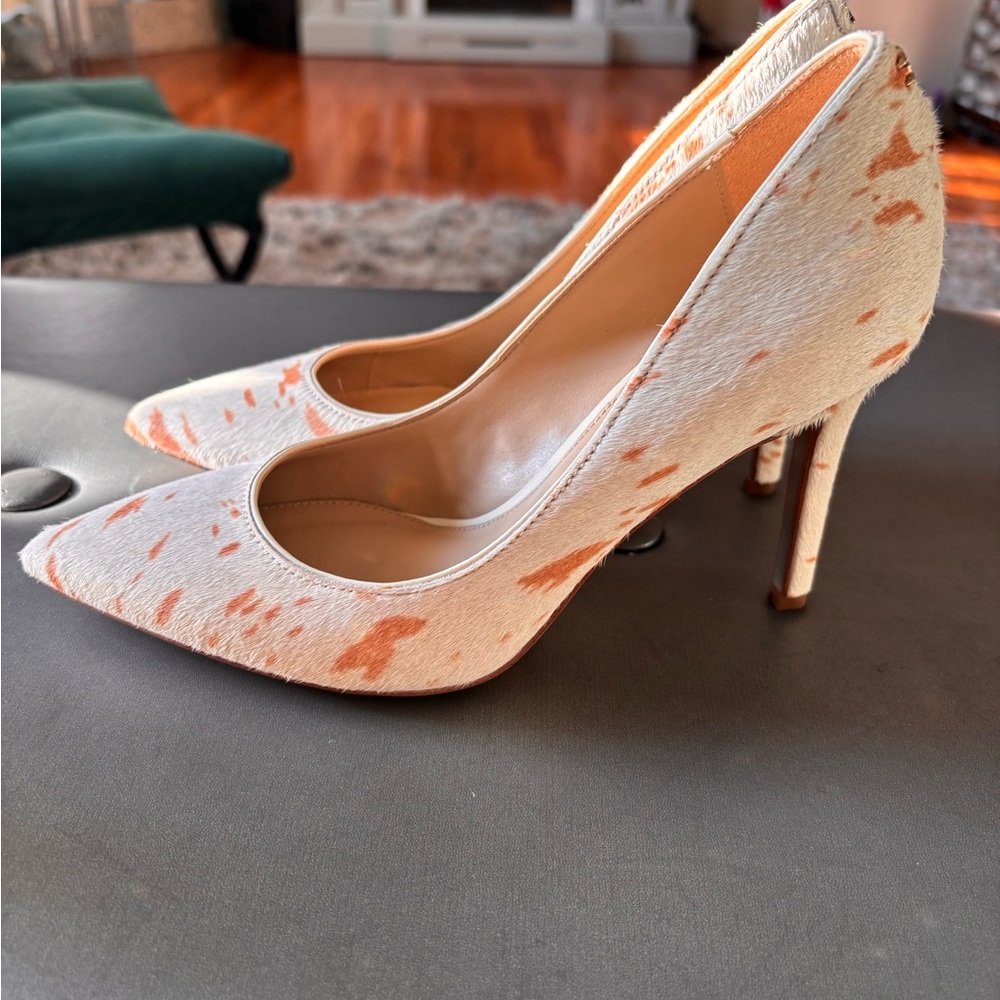 Sam Edelman Cream and Orange Heels